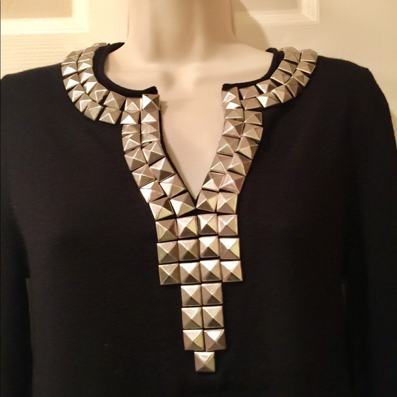 💥SALE🎉TORY BURCH NWOT Winnie Studded Wool Tunic - Picture 4 of 8